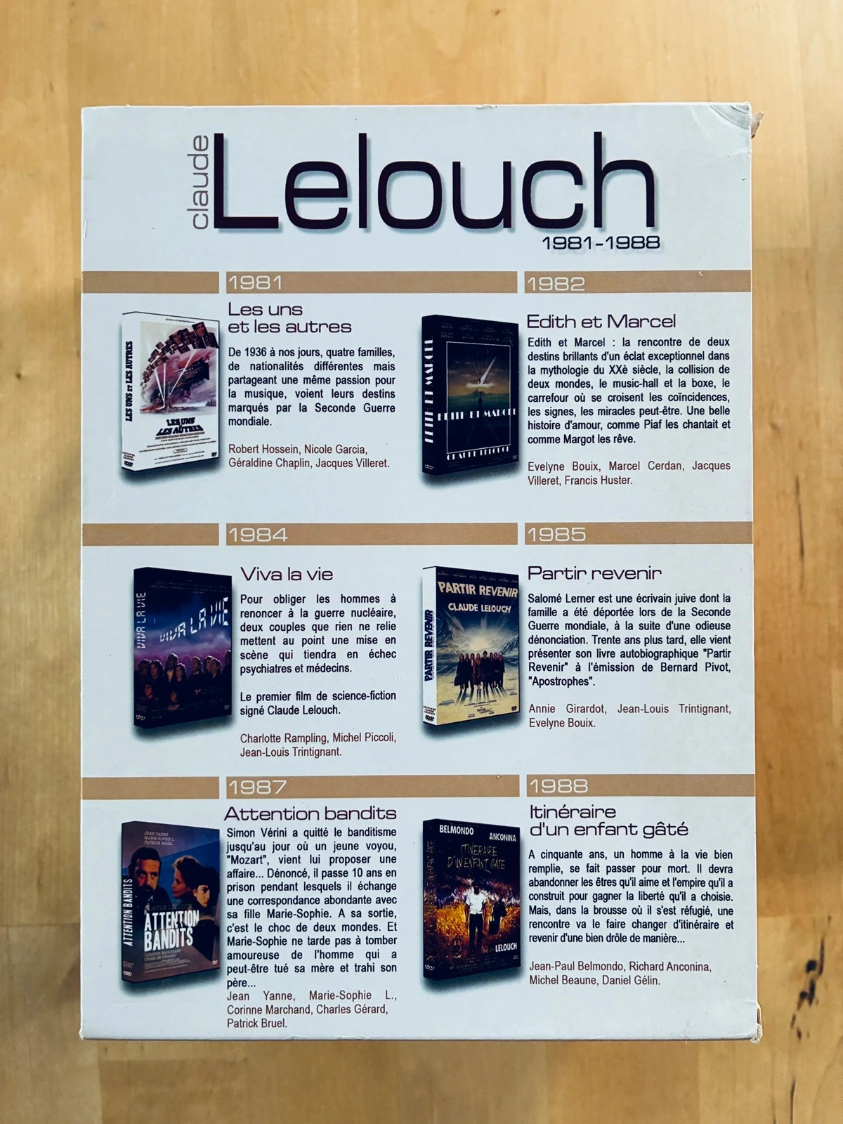 Coffret 6 DVD Claude Lelouch. – photo 3